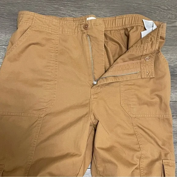 Abercrombie & Fitch Cargo Relaxed Pants Women's Brown Cotton Sz 32/14 - Picture 9 of 10